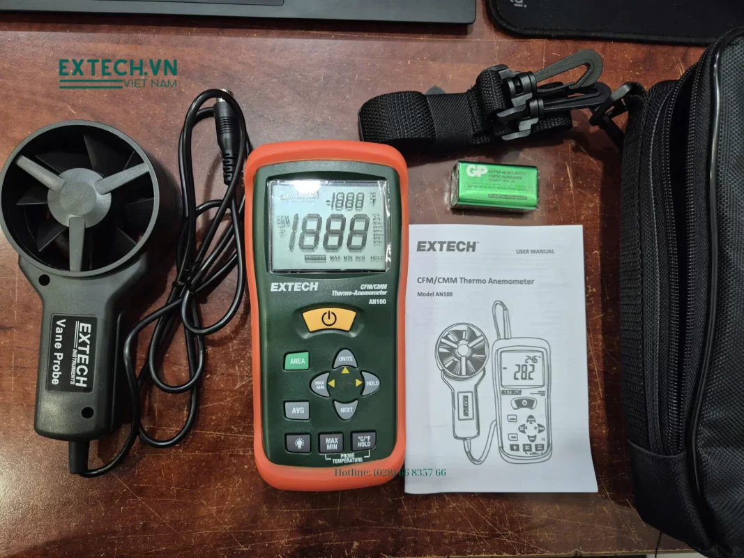 Hình thực tế Máy đo gió nhiệt độ Extech AN100