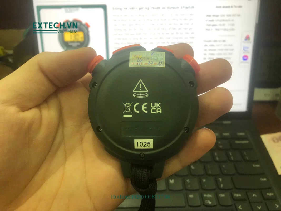 Hình thực tế mặt lưng máy Extech STW515