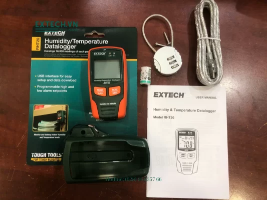 Hình thực tế máy nhiệt ẩm kế tự ghi Extech RHT20