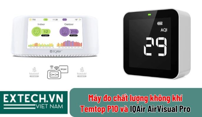 IQAir AirVisual Pro va temtop P10