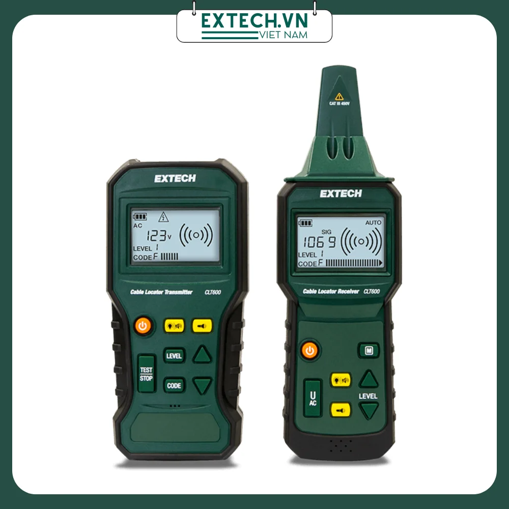 Bộ định vị và tìm lỗi cáp Extech CLT600 1 Bộ định vị và tìm lỗi cáp Extech CLT600