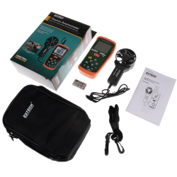 Máy đo tốc độ, lưu lượng gió kết hợp nhiệt kế hồng ngoại Extech AN200 5 May do toc do gio luu luong khi va nhiet do hong ngoai Extech AN200