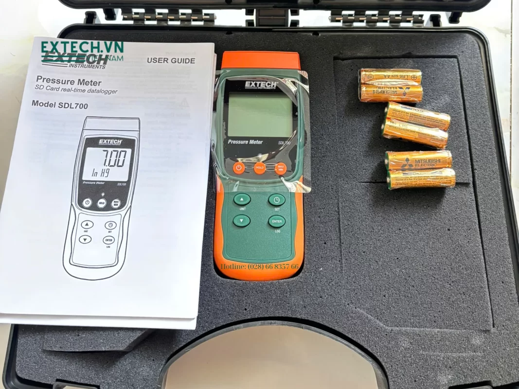 Hình thực tế Máy đo áp suất, ghi dữ liệu Extech SDL700