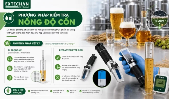 Minh họa đo nồng độ cồn bằng phương pháp vật lý không phá hủy mẫu