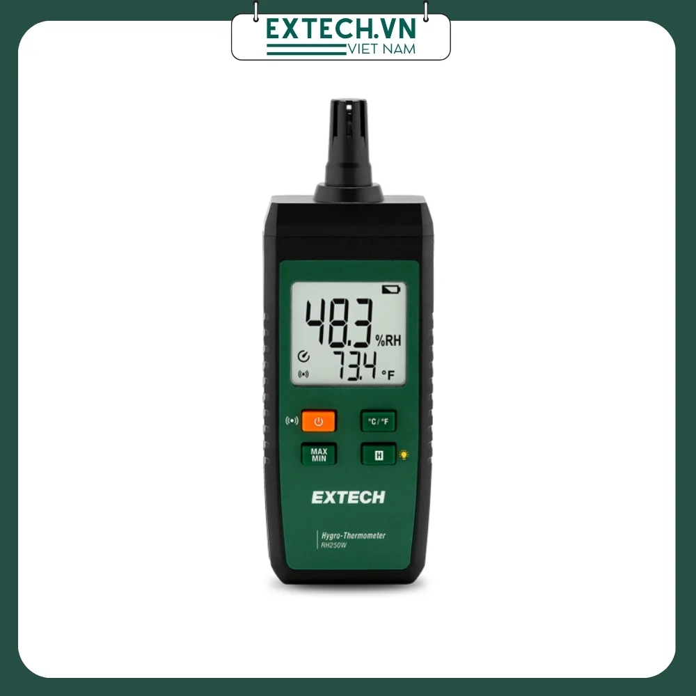 Máy đo nhiệt độ độ ẩm kết nối Bluetooth Extech RH250W 1 Máy đo nhiệt độ độ ẩm kết nối Bluetooth Extech RH250W
