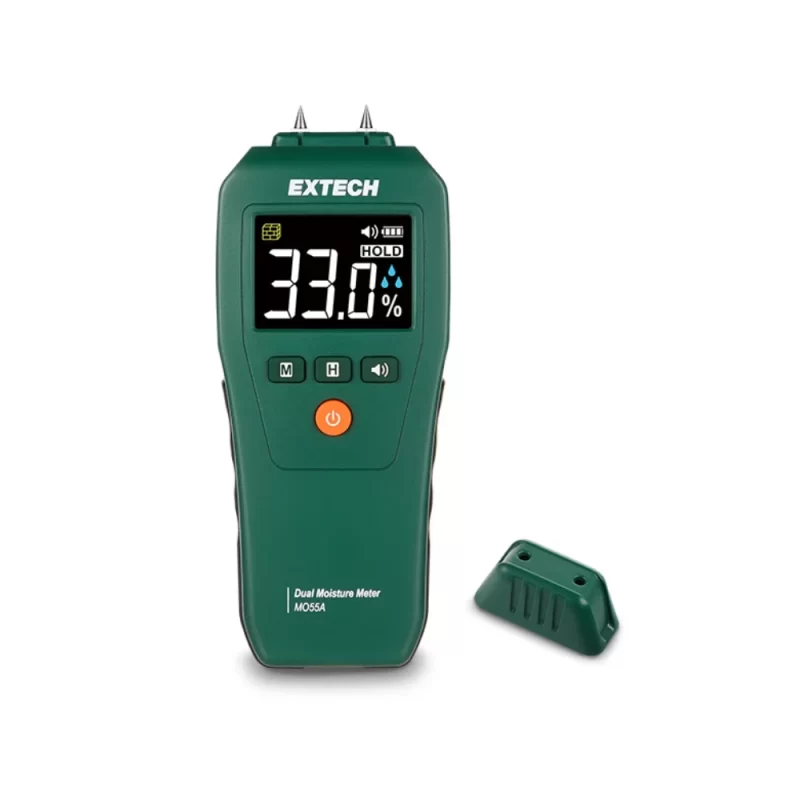 Máy đo độ ẩm kết hợp kim/không kim Extech MO55A 2 Máy đo độ ẩm kết hợp kim/không kim Extech MO55A chính hãng